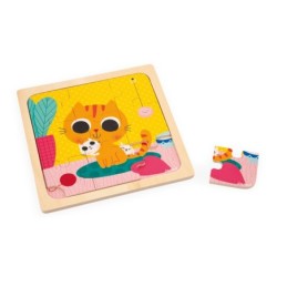 Puzzle Chat Peanut en Bois